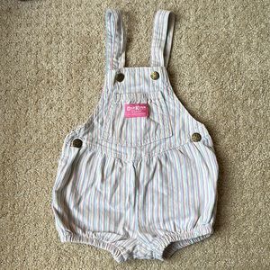 Vintage OshKosh B’gosh, 3T striped bubble in light pink, blue and yellow